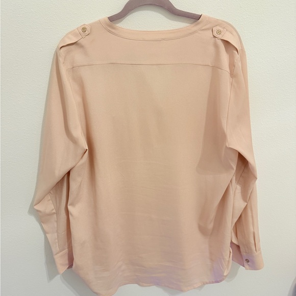 Calvin Klein Zippocket Utility Blouse Button Down Top - Picture 3 of 6